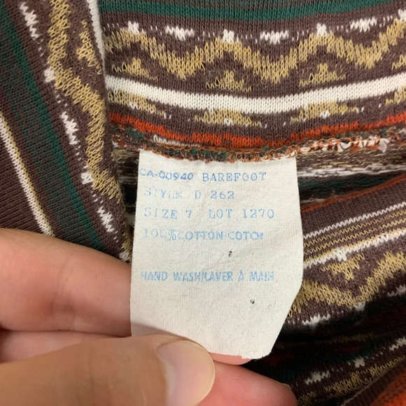 VTG Western Tunic Cowl Neck Dress Size 7 100% Cotton Canada Fall Layering READ - Picture 5 of 11